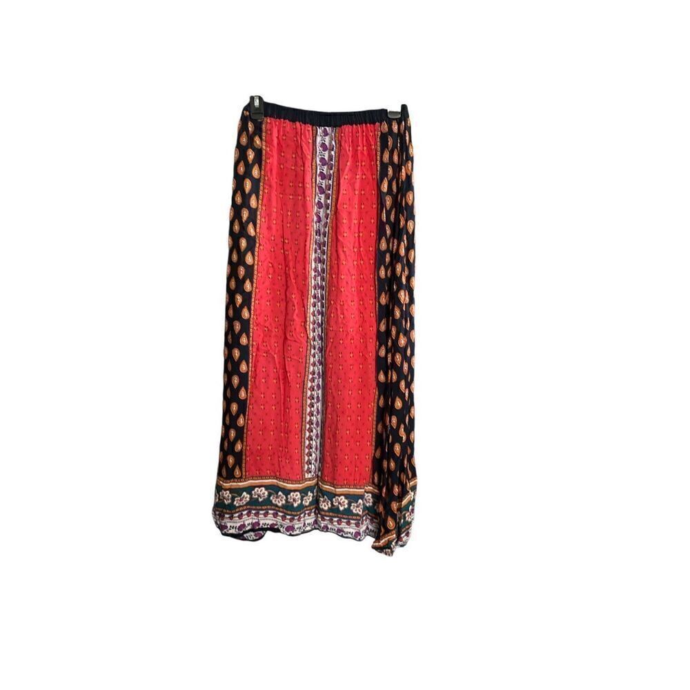 Angie womenβs elastic waist, BoHo style, maxi skirt, sizeβmedium